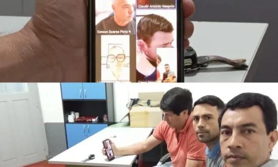 Reunión por videoconferencia con funcionarios del Ministerio de Trabajo de Porto Alegre